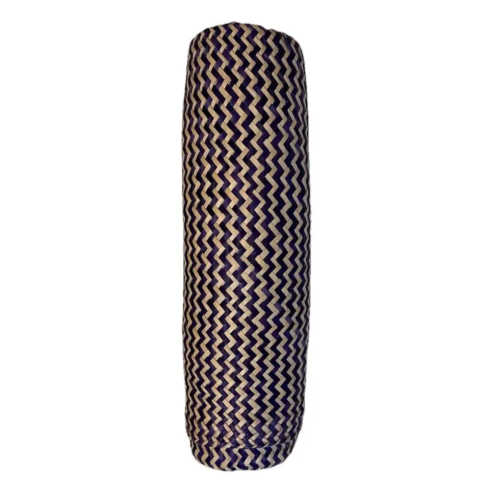 Handwoven Palm Leaf Chevron Wine Bottle‎ Case ~ 2-Piece Gift Basket Holder